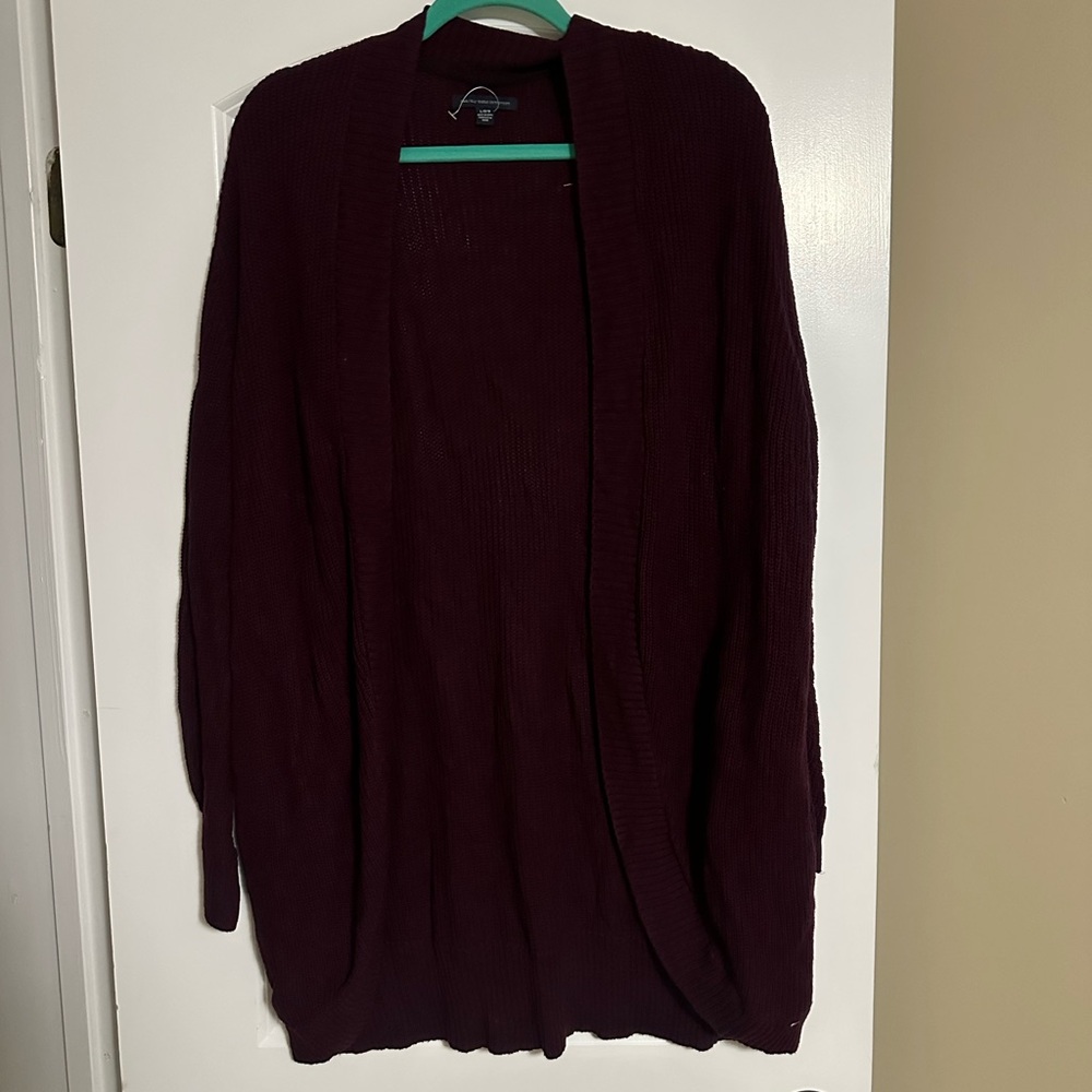 American Eagle Outfitters Deep Burgundy Cardigan